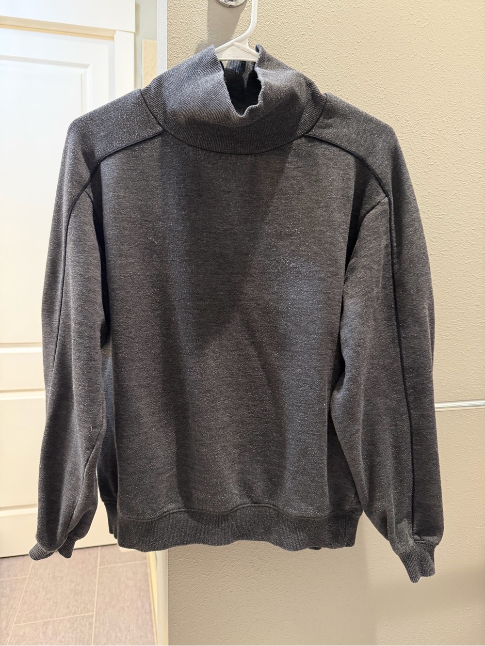 OAK + FORT Charcoal Gray Funnel-Neck Sweatshirt
